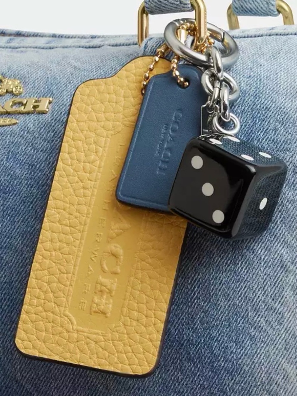 Rowan Satchel Bag
In Loved Denim With Charms - Picture 7 of 15